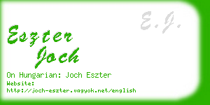 eszter joch business card